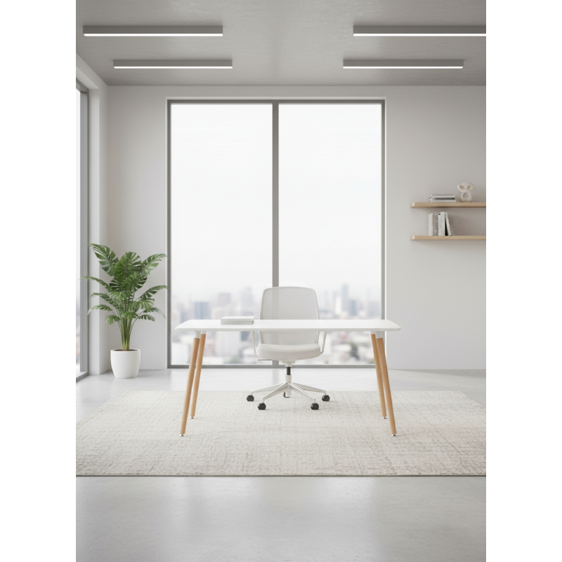 Escritorio Nórdico Blanco 160x90 cm - Oficinas Montiel