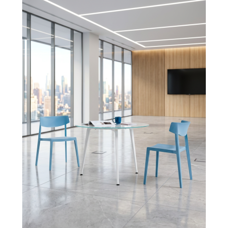 ▷ Mesa de Reuniones Redonda Twist de Actiu - Oficinas Montiel