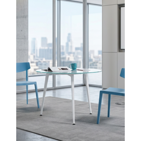 ▷ Mesa de Reuniones Redonda Twist de Actiu - Oficinas Montiel