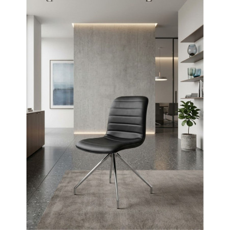Silla Oficina Negra Sin Brazos Bistol de Euromof - Montiel