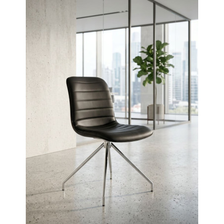 Silla Oficina Negra Sin Brazos Bistol de Euromof - Montiel