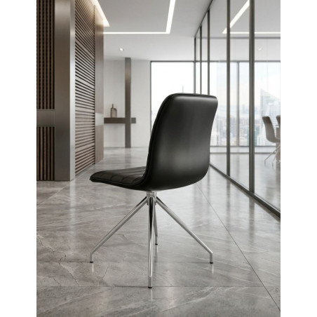 Silla Oficina Negra Sin Brazos Bistol de Euromof - Montiel