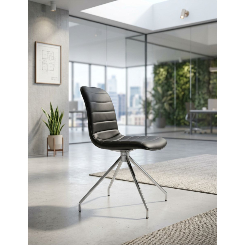 Silla Oficina Negra Sin Brazos Bistol de Euromof - Montiel