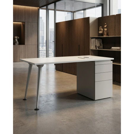 Escritorio Oficina Blanco con Cajonera MM1807 - Montiel