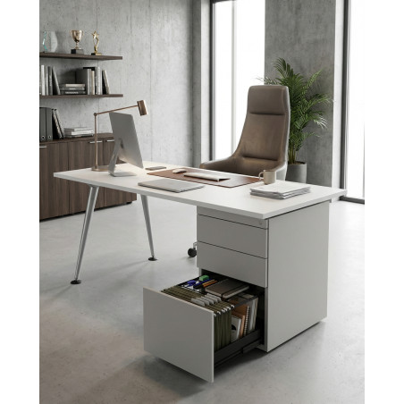 Escritorio Oficina Blanco con Cajonera MM1807 - Montiel