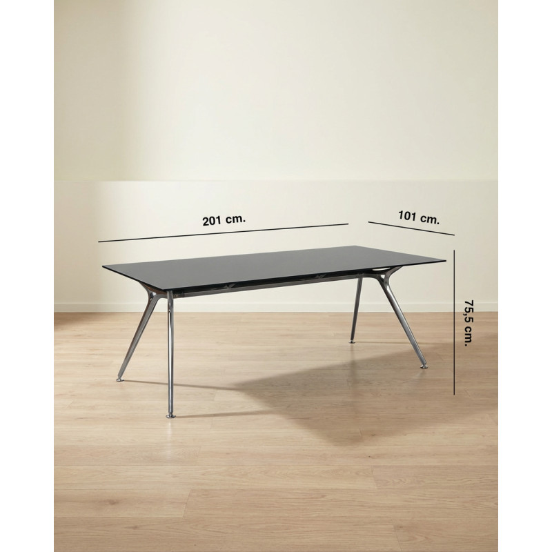 Mesa Cristal Negro Arkitek de Actiu - Montiel