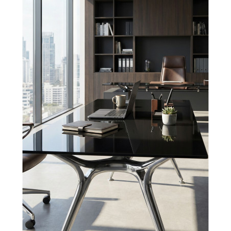 Mesa Cristal Negro Arkitek de Actiu - Montiel