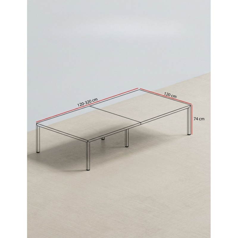 ▷ Mesa de Reuniones Rectangular PRISMA de ACTIU - Montiel