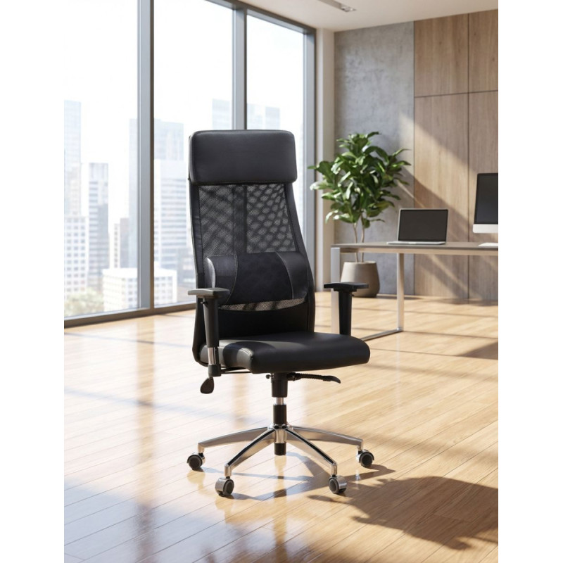 Silla Oficina Giratoria Negra Ventus - Montiel