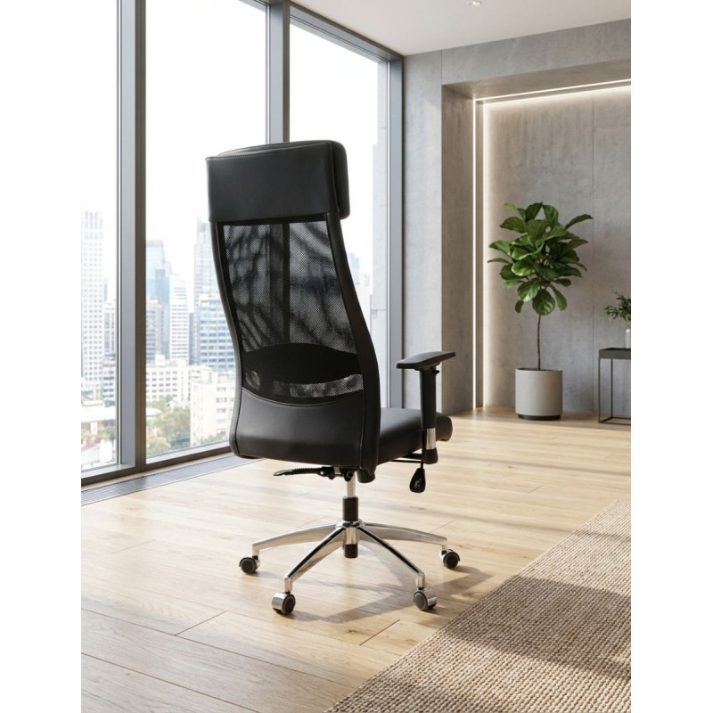 Silla Oficina Giratoria Negra Ventus - Montiel