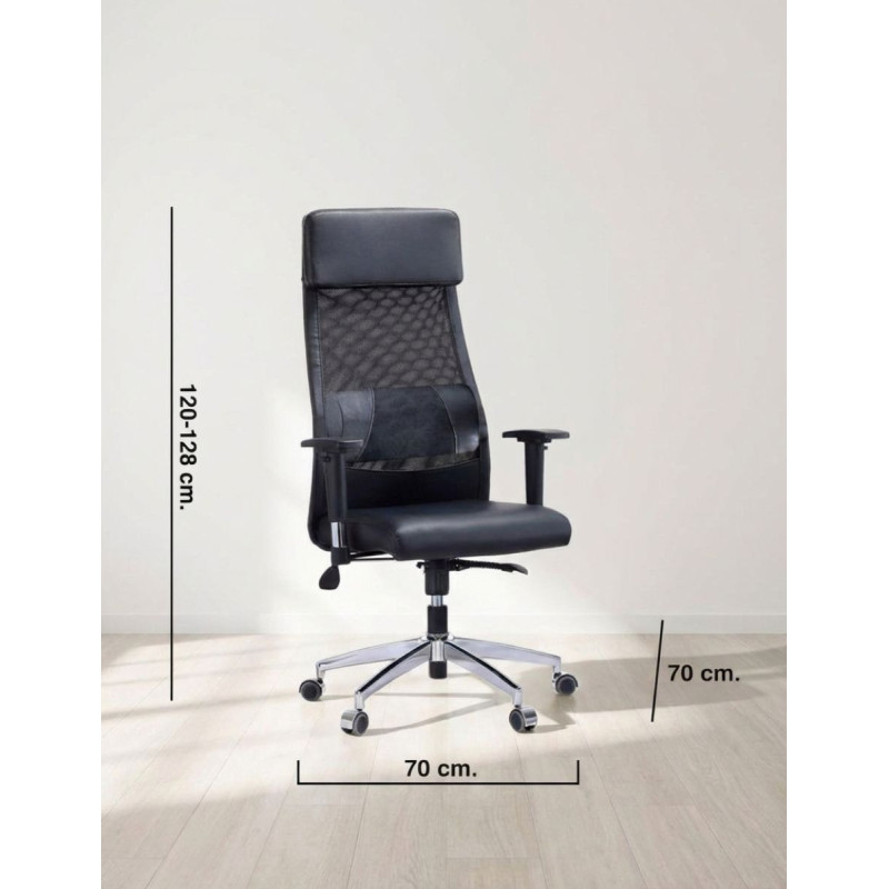 Silla Oficina Giratoria Negra Ventus - Montiel