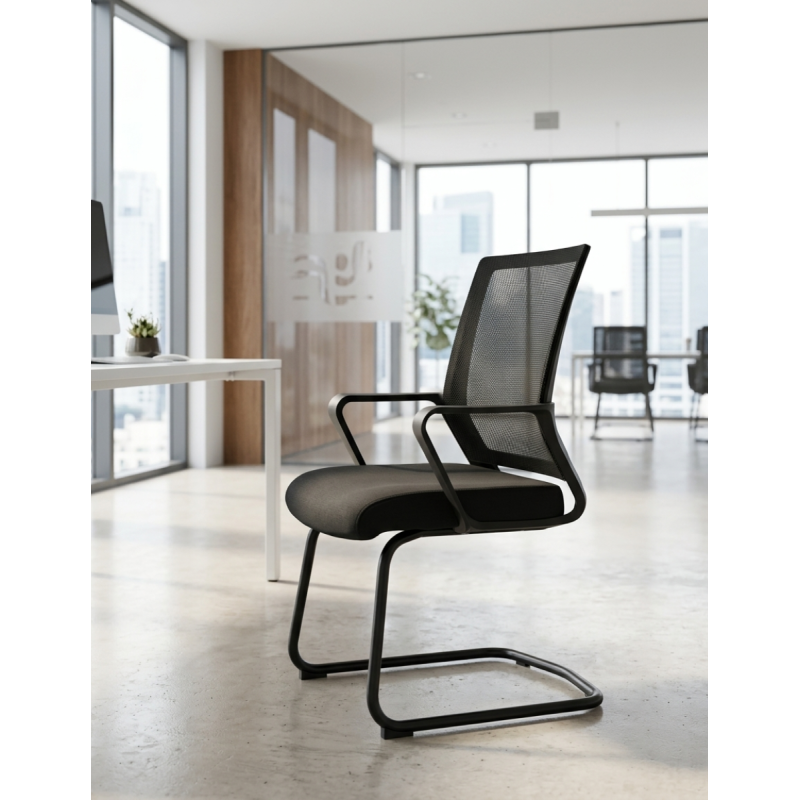 Silla Oficina Negra Ajuste Lumbar Surice Grupo SDM - Montiel