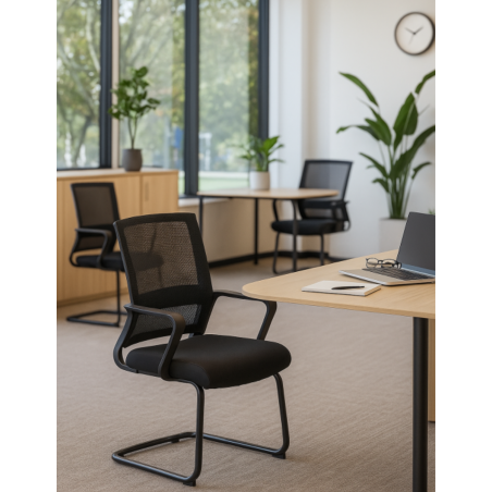 Silla Oficina Negra Ajuste Lumbar Surice Grupo SDM - Montiel