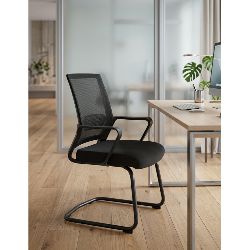 Silla Oficina Negra Ajuste Lumbar Surice Grupo SDM - Montiel