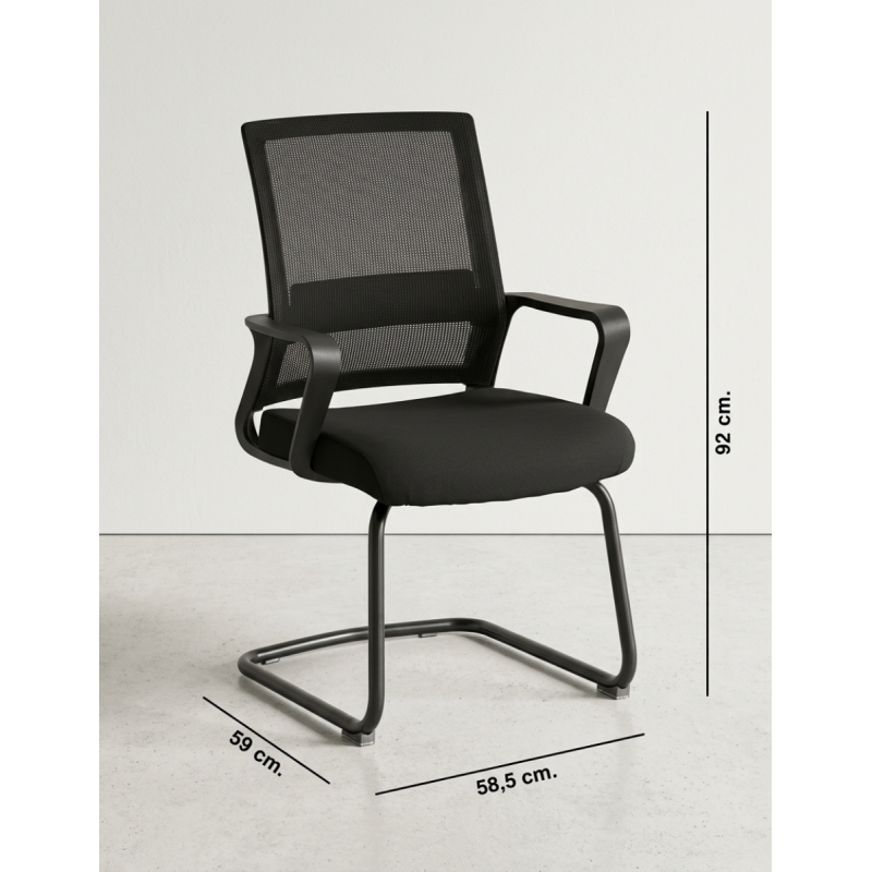 Silla Oficina Negra Ajuste Lumbar Surice Grupo SDM - Montiel