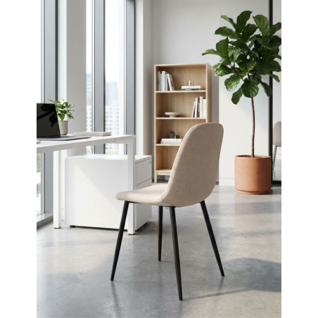 Silla de Comedor Beige Sin Brazos Shelter - Montiel