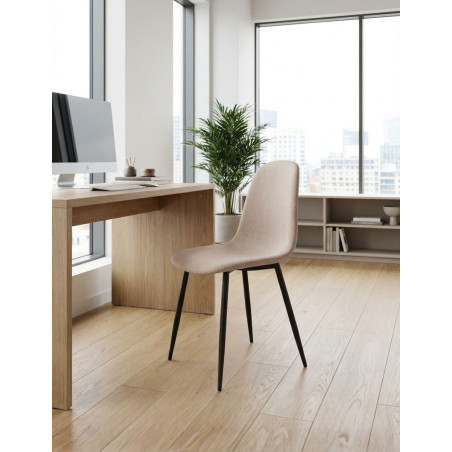 Silla de Comedor Beige Sin Brazos Shelter - Montiel