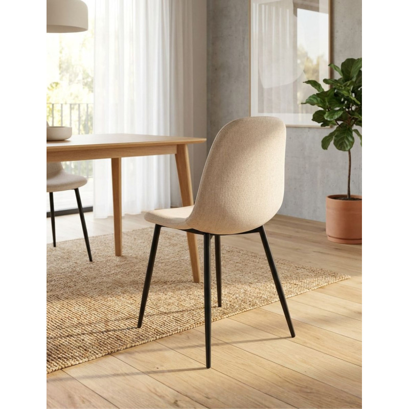 Silla de Comedor Beige Sin Brazos Shelter - Montiel