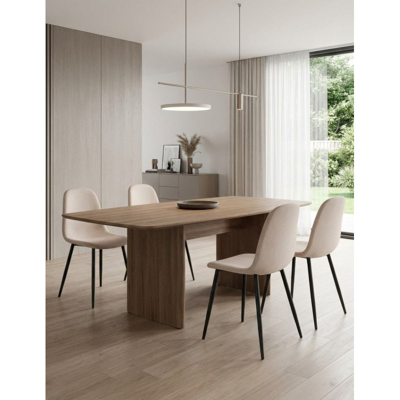 Silla de Comedor Beige Sin Brazos Shelter - Montiel