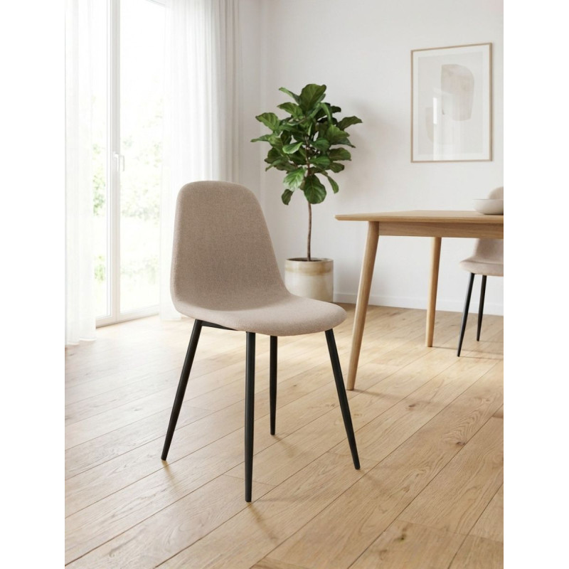 Silla de Comedor Beige Sin Brazos Shelter - Montiel
