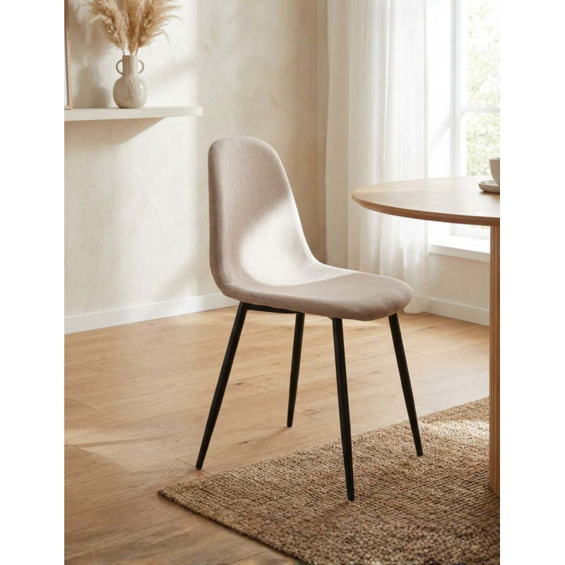 Silla de Comedor Beige Sin Brazos Shelter - Montiel