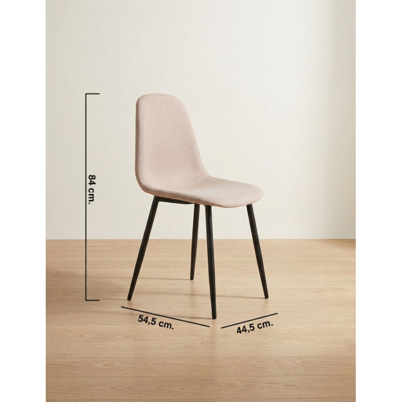 Silla de Comedor Beige Sin Brazos Shelter - Montiel