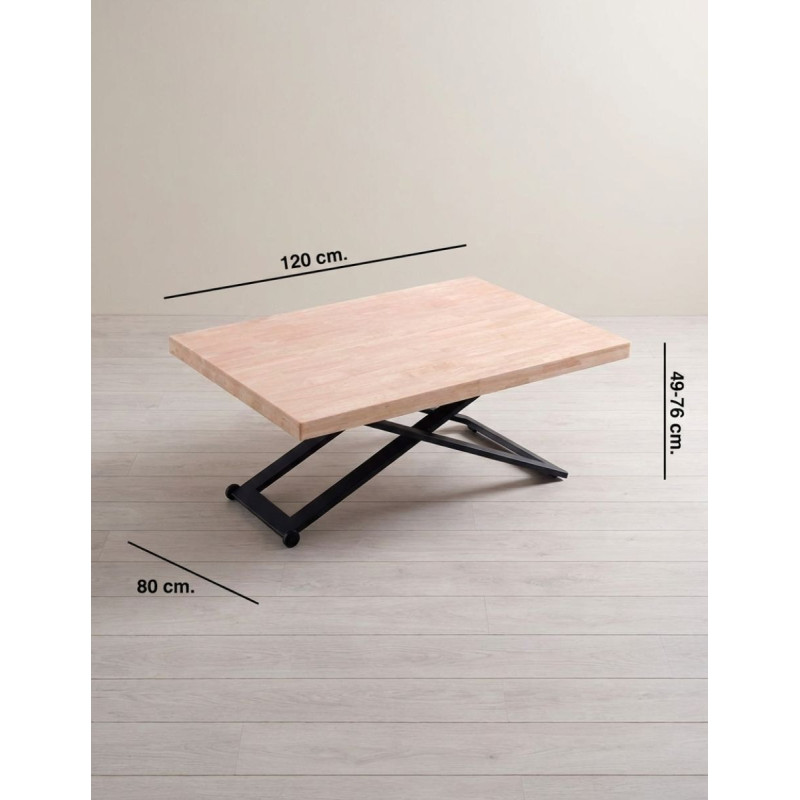 Mesa Madera de Centro Elevable 120x80 cm. Veya - Montiel