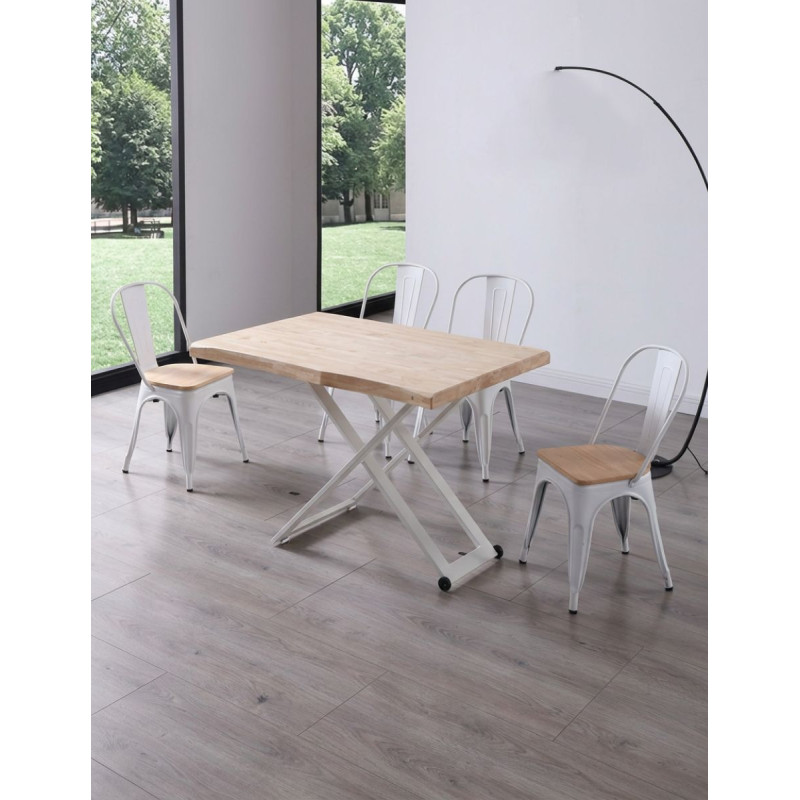 Mesa Elevable de Centro Madera de Roble Veya - Montiel