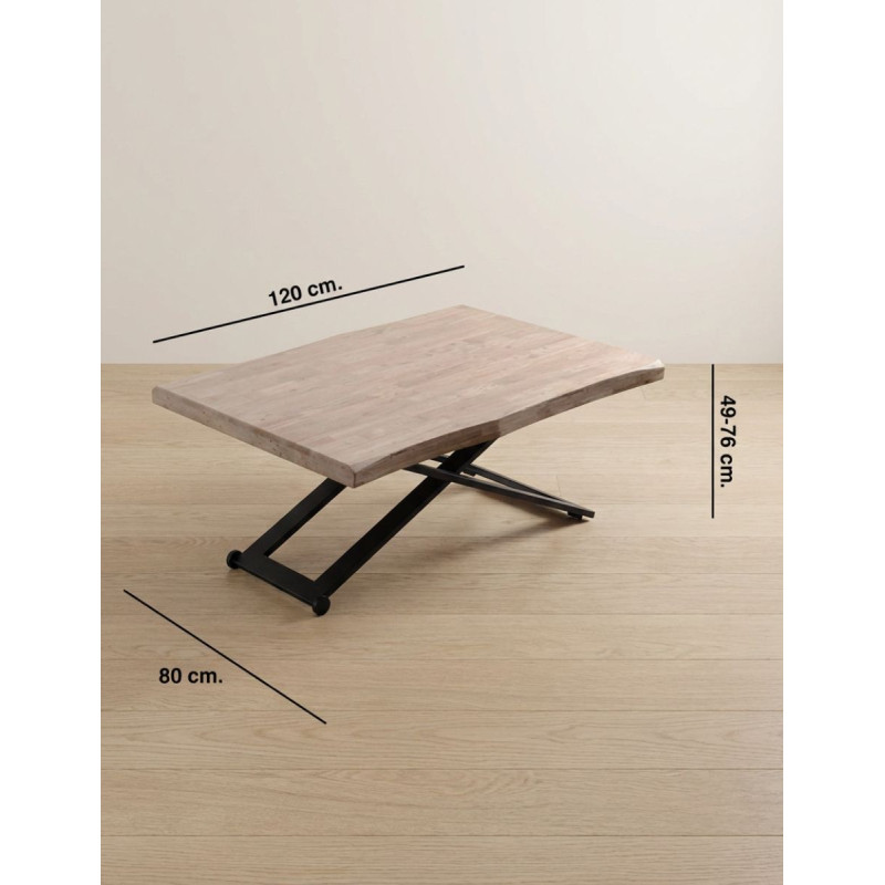 Mesa Elevable de Centro Madera de Roble Veya - Montiel