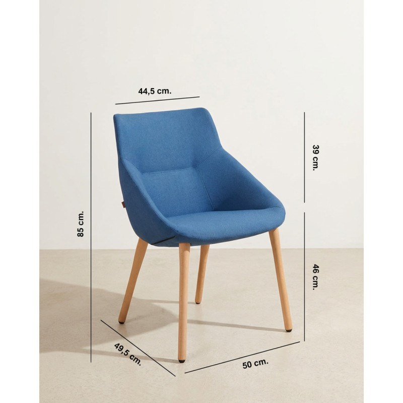 Butaca Azul Bow Chair de Pattio Forma 5 - Montiel