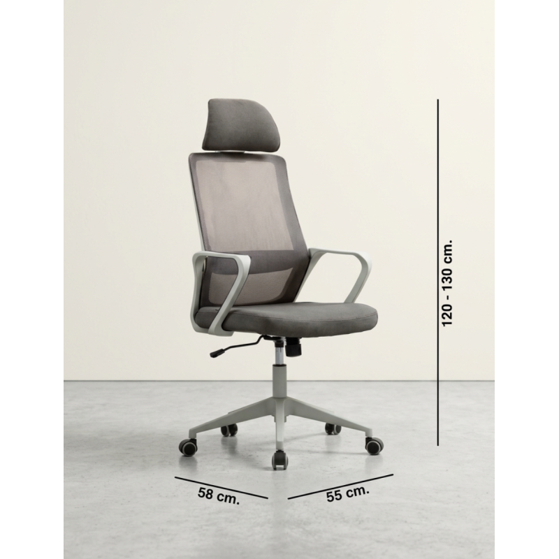 Silla Ergonómica Oficina Gris Mario de Grupo SDM - Montiel