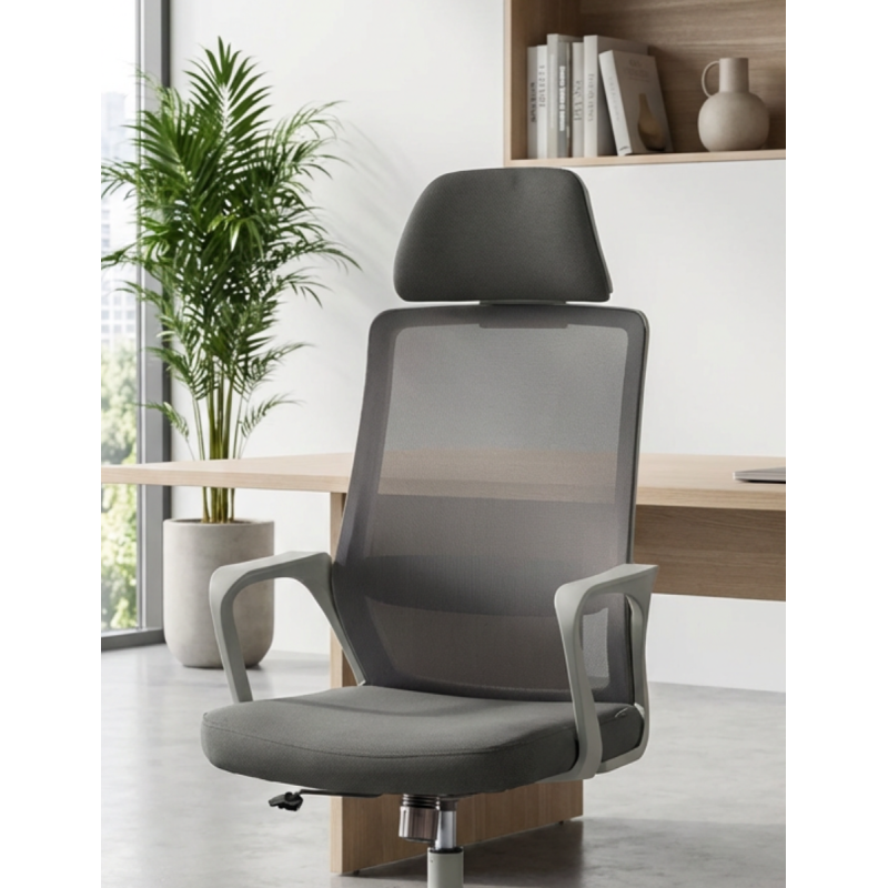 Silla Ergonómica Oficina Gris Mario de Grupo SDM - Montiel