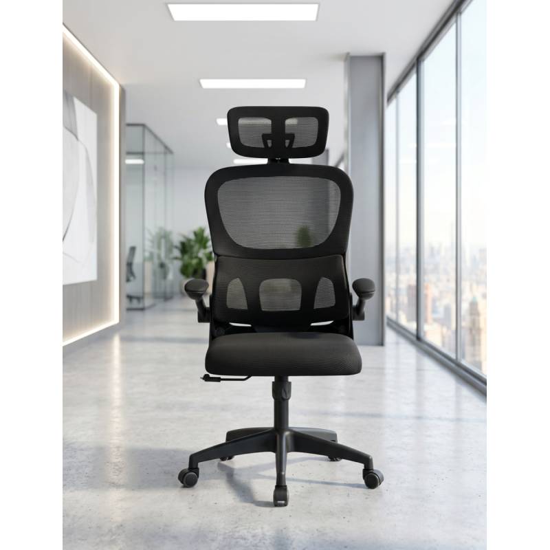Silla Ergonomica Oficina Negra Bernay de Grupo SDM - Montiel