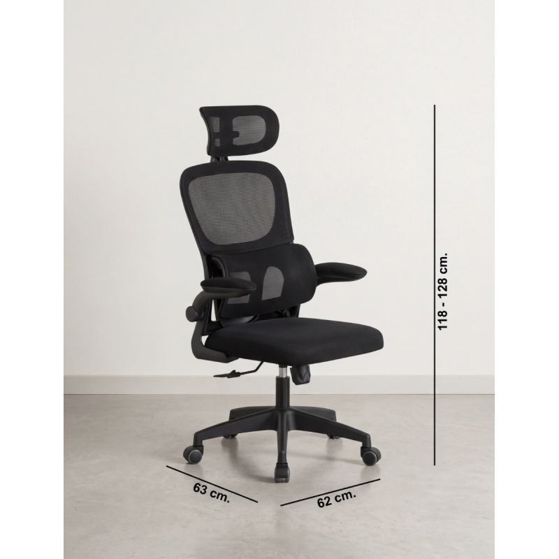 Silla Ergonomica Oficina Negra Bernay de Grupo SDM - Montiel