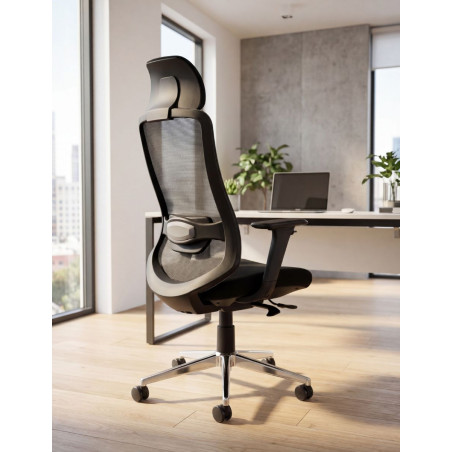 Silla Ergonómica Negra 24 Horas RD-933 de Rocada - Montiel
