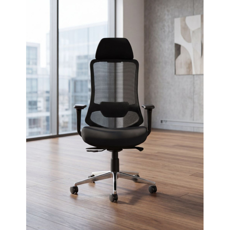 Silla Ergonómica Negra 24 Horas RD-933 de Rocada - Montiel