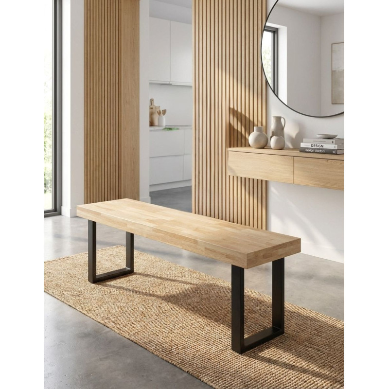 Banco Asiento de Madera en Roble Doriam de Adec - Montiel