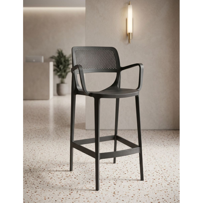 Taburete Negro Alto Hostelería Verdi de Grupo SDM - Montiel