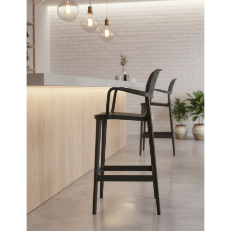 Taburete Negro Alto Hostelería Verdi de Grupo SDM - Montiel