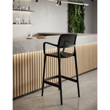 Taburete Negro Alto Hostelería Verdi de Grupo SDM - Montiel