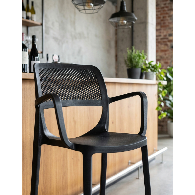 Taburete Negro Alto Hostelería Verdi de Grupo SDM - Montiel