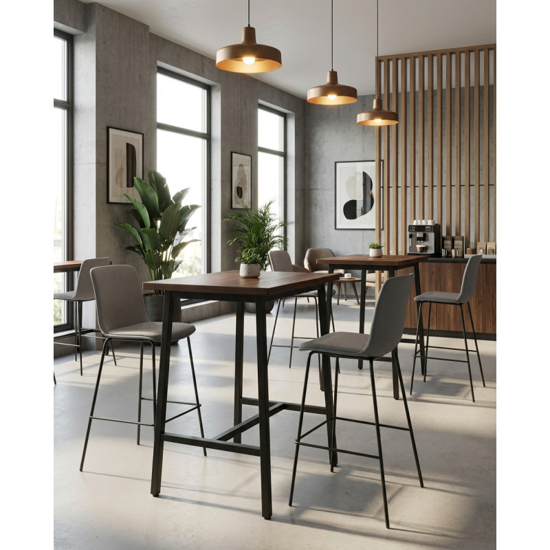 Taburete Alto con Respaldo Glove de Forma 5 - Montiel