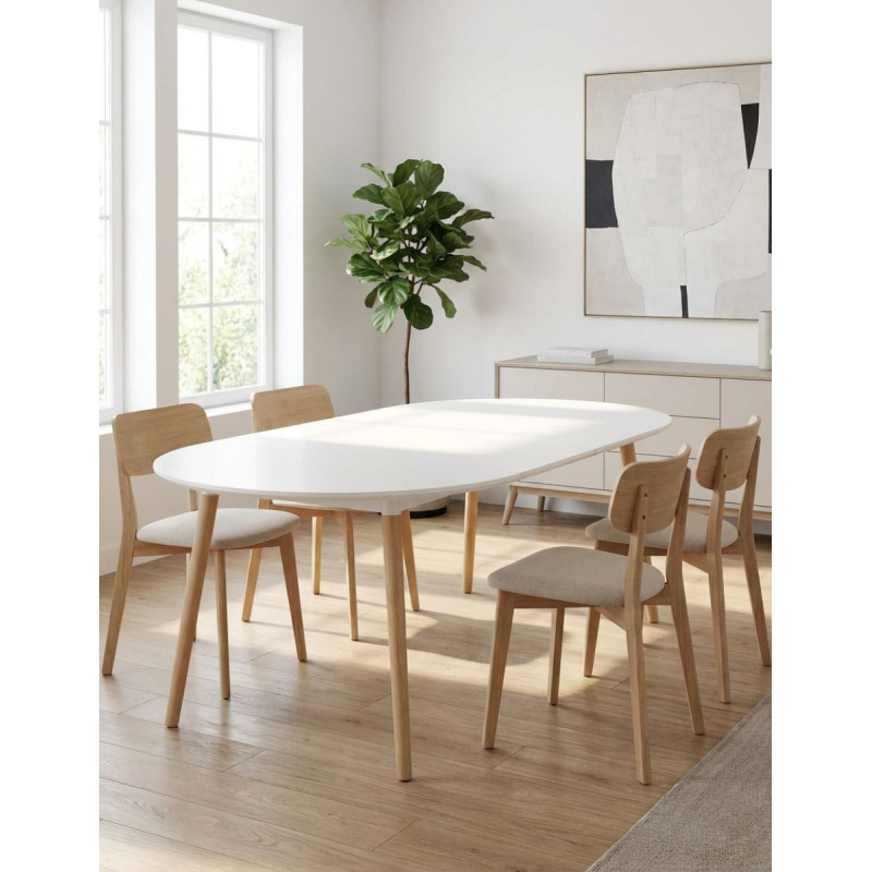 Mesa Blanca Extensible 100-140-180 Nordika de Adec - Montiel