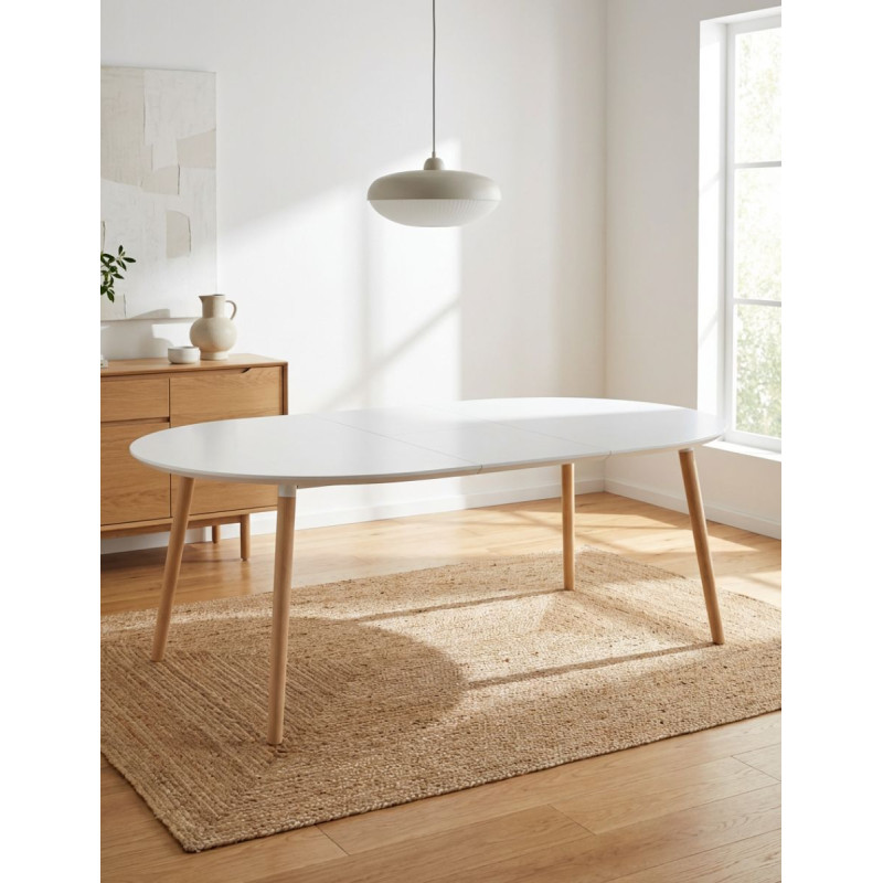 Mesa Blanca Extensible 100-140-180 Nordika de Adec - Montiel