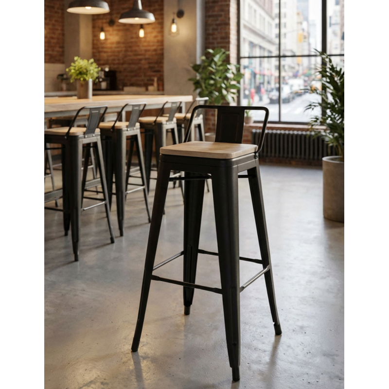 Taburete Alto Vintage Hostelería Tolix de Adec - Montiel