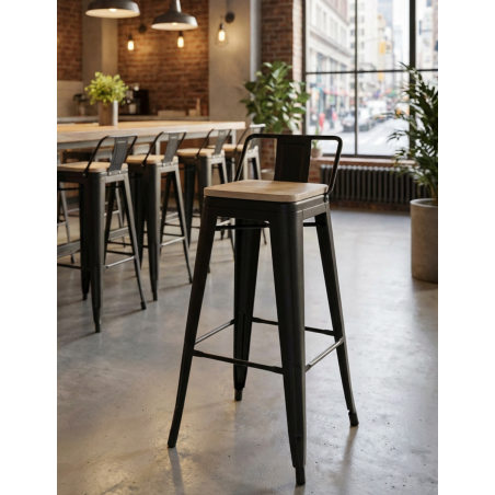 Taburete Alto Vintage Hostelería Tolix de Adec - Montiel