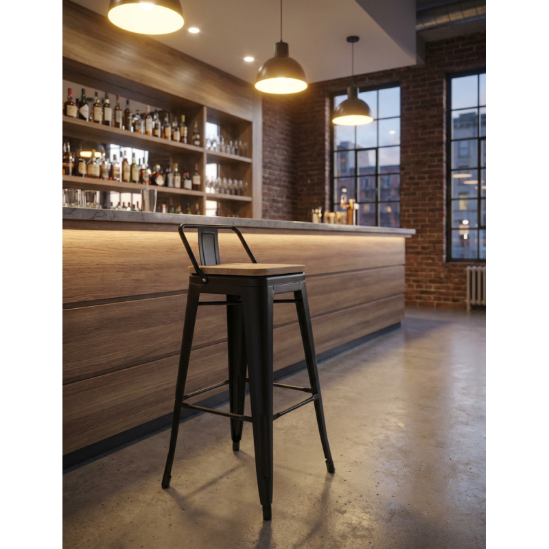 Taburete Alto Vintage Hostelería Tolix de Adec - Montiel