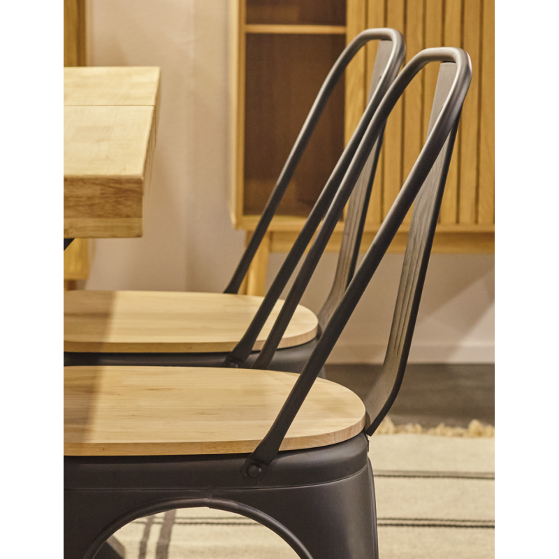 Silla Metálica Negra Hostelería Tolix de Adec - Montiel