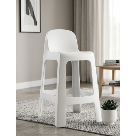 Taburete Plástico Blanco Hogar Karb - Montiel