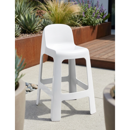 Taburete Plástico Blanco Hogar Karb - Montiel